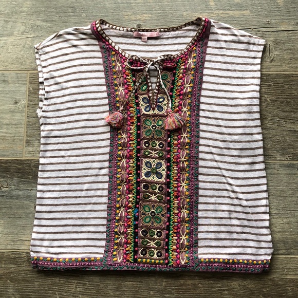 Calypso St. Barth Tops - Calypso St. Barth Embroidered Top Size XS